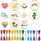 10 PCS Cross Stitch Kits for Beginners, Embroidery Beginner Kits for Kids 7-13, Include Instructions, Cross Stitch Kits with Pattern, Needlepoint Kits for Embroidery Projects